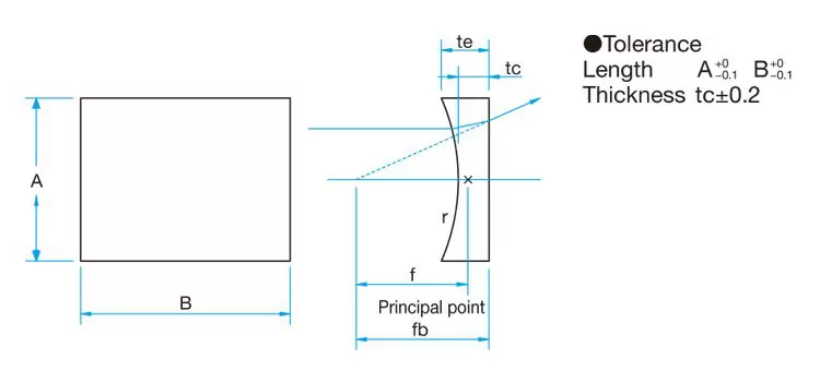 Drawing Of Plano Concave Cylindrical Lens